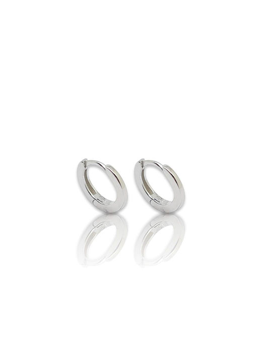 Mentzos Earrings Hoops made of Silver