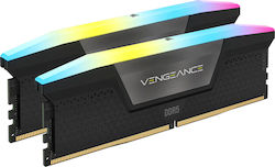 Corsair Vengeance RGB 64GB DDR5 RAM με 2 Modules (2x32GB) και Ταχύτητα 6600 για Desktop