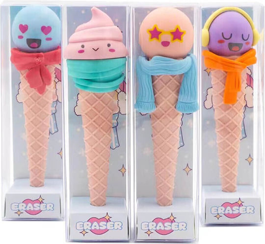 QiHao Γόμα για Μολύβι Funny Ice Cream (Διάφορα Χρώματα)