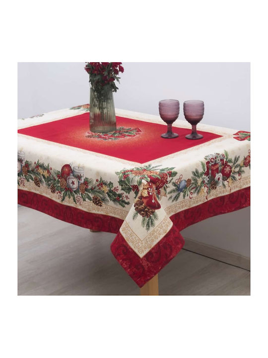 Ornament de Crăciun Față de masă Material textil Roșu M180xL140cm 1buc