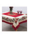 Christmas Tablecloth Fabric Red L180xW140cm 1pcs