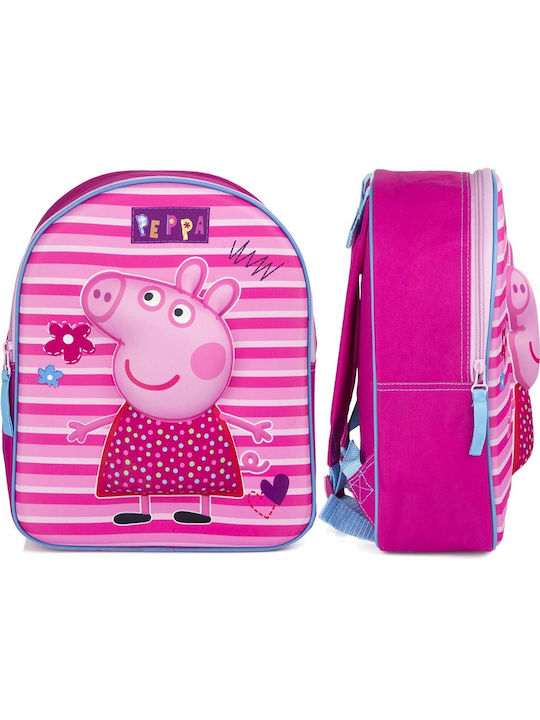 Peppa Pig Σχολική Τσάντα Πλάτης Νηπιαγωγείου Φούξια