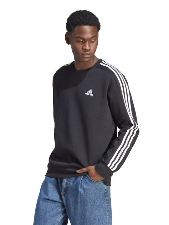 Adidas Essentials 3-Stripes Ανδρικό Φούτερ Μαύρο