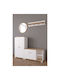 jemila Mobilier de Intrare cu Oglindă / Cuier & Dulap pentru Pantofi 150x33x183buc
