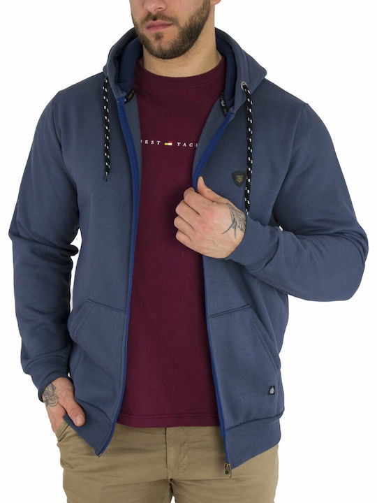 Everbest Men's Sweatshirt Jacket with Hood Blue