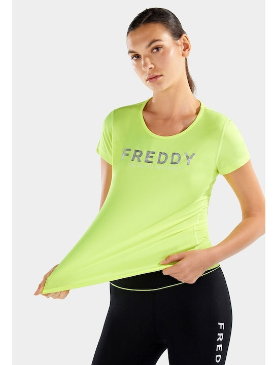 Freddy Γυναικείο Αθλητικό T-shirt Κίτρινο