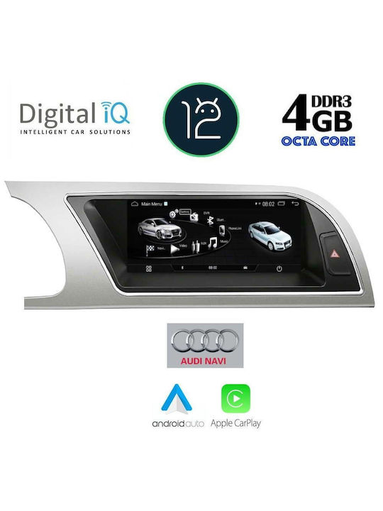 Digital IQ Car-Audiosystem für Audi A4 / A5 2008-2012 (Bluetooth/USB/AUX/WiFi/GPS/Apple-Carplay) mit Touchscreen 8.8"