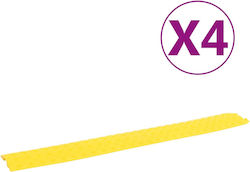 vidaXL Canal de Cablu din Plastic Galben Set 4buc 0.985m