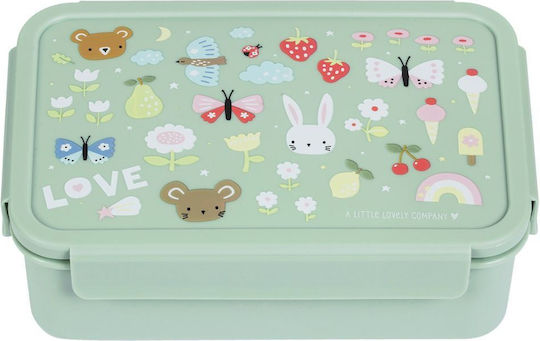 A Little Lovely Company Joy Plastic Kids' Food Container Green