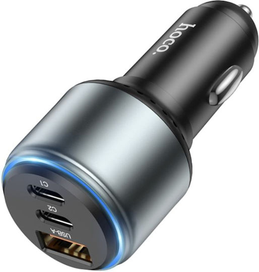 Hoco NZ9 Galloper Φορτιστής Αυτοκινήτου 18W 2.4A με Θύρες: 1xUSB-A 1xType-C Μαύρο Χρώμα