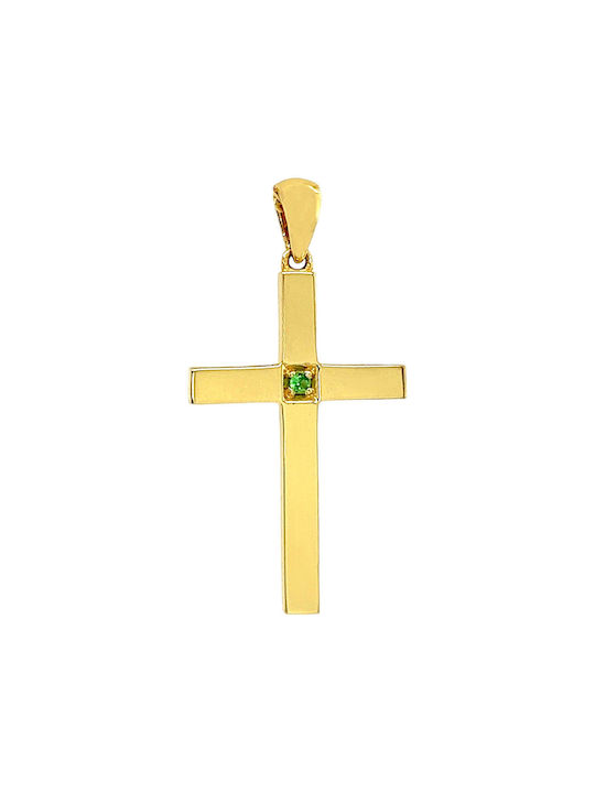 Xryseio Damen Gold Kreuz 18K