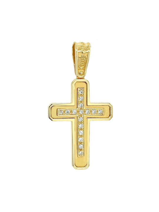 Xryseio Damen Gold Kreuz 14K