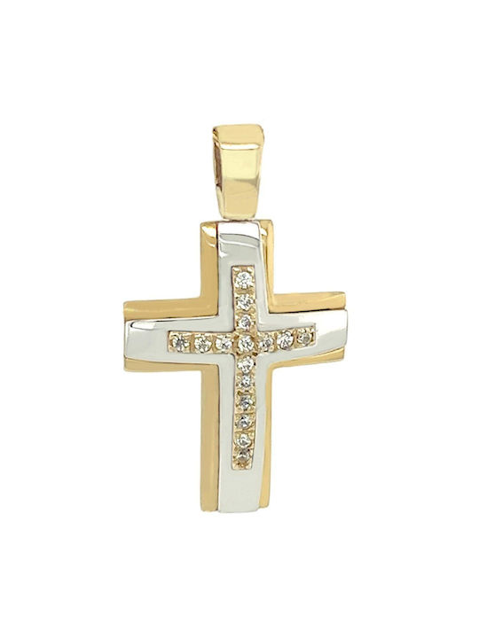 Xryseio Damen Gold Kreuz 14K