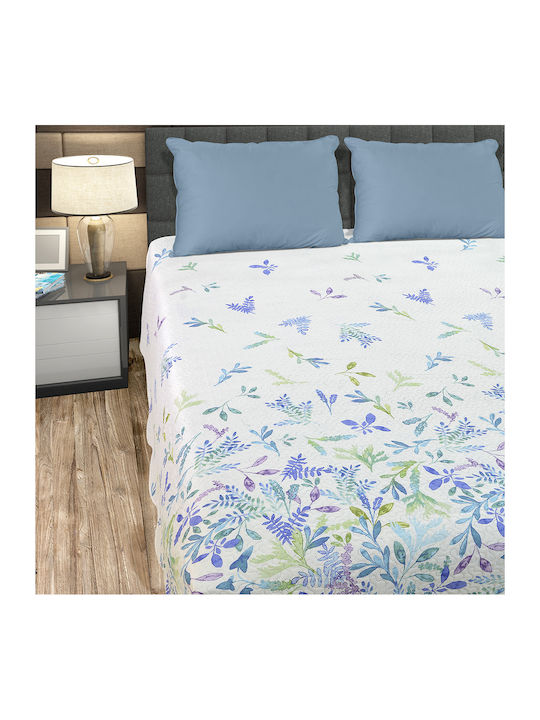 Lino Home Liscie Κουβερλί Υπέρδιπλο από Πολυεστέρα White 220x240cm