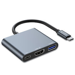 Tech-Protect V1 USB-C Docking Station με HDMI 4K PD Tech-Protect V1 USB-C Docking Station με HDMI 4K PD
