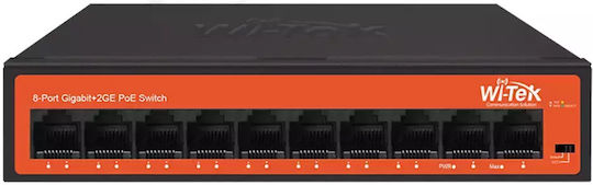 Wi-Tek WI-PS308GH v2 Unmanaged L2 PoE+ Switch με 8 Θύρες Gigabit (1Gbps) Ethernet