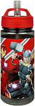 Scooli Πλαστικό Παγούρι με Καλαμάκι Avengers σε Κόκκινο χρώμα 500ml