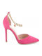 Pumps mit Stiletto-Absatz & Riemchen Fuchsie