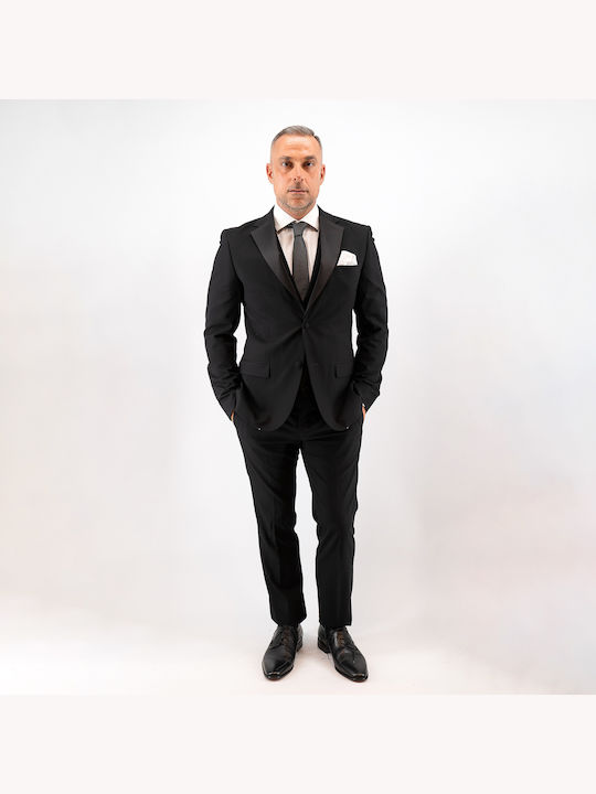 Guy Laroche Men's Suit with Vest Black