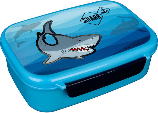 Scooli Shark Πλαστικό Παιδικό Δοχείο Φαγητού Γαλάζιο 18 x 12 x 6εκ.