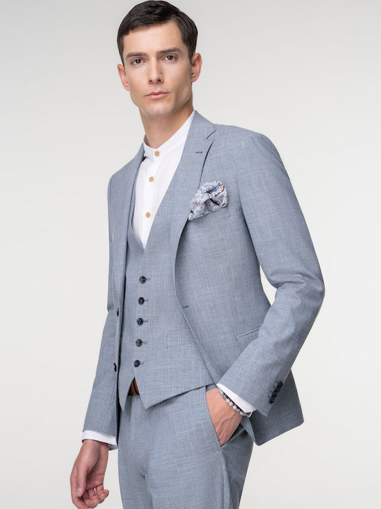 Fragosto Мъжки Костюм Grey Blue