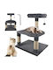 Purlov Scratching Post Cat Trees Gray 3 levels Height 71cm
