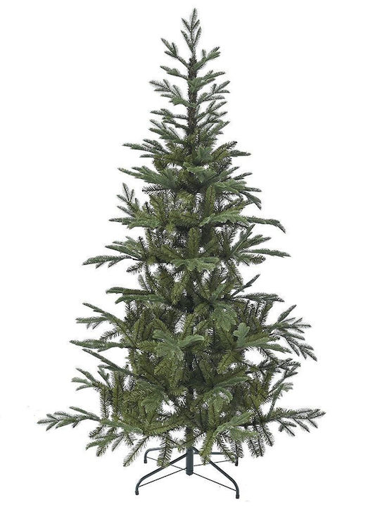 REAL FIR Christmas Green Tree with Plastic Base and Built in Branches H180cm