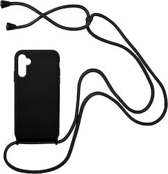 Sonique CarryHang Umschlag Rückseite Silikon 0.5mm Schwarz (Galaxy A04s)