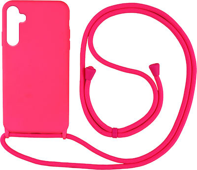 Sonique CarryHang Back Cover Silicone 0.5mm with Strap Fuchsia (Galaxy A54)