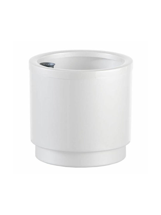 Plastiken Flower Pot Self-Watering in White Color S7188974