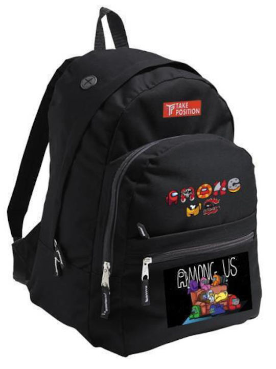 Takeposition School Bag Backpack Junior High-High School in Black color