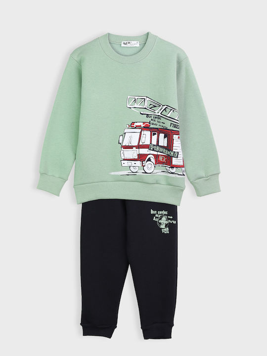 Nek Kids Wear Παιδικό Σετ Φόρμας Πράσινο 2τμχ