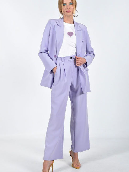 Enter Fashion Γυναικείο Σακάκι Λευκό