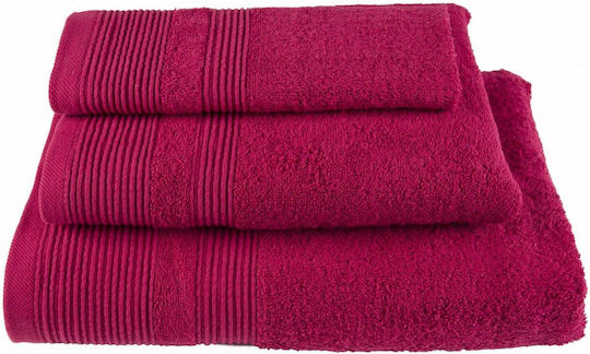 Astron Italy Badehandtuch 80x150εκ. Fuchsia Gewicht 550gr/m²