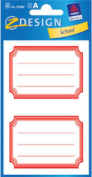Avery Notebook Etiketten 7x5.2cm 2Stücke Rahmen Rot Avery Notebook Etiketten 7x5.2cm 2Stücke Rahmen Rot