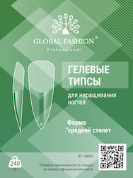 Global Fashion Tips Νυχιών Διάφανα 240τμχ 75714