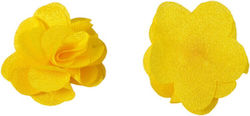 Decorative Flower for DIY Crafts Yellow 3.25x1.5cm