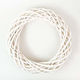 ED Collection Wooden Decorative Wreath for DIY Crafts White 25x4.5cm