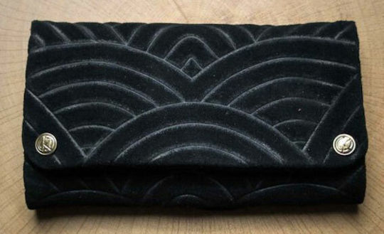 Original Kavatza Leather Tobacco Pouch «Black With Magnetic Clasp Black