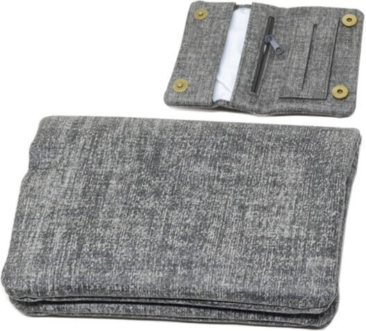 Monte Tobacco Pouch With Snap Closure 12x9cm Gray