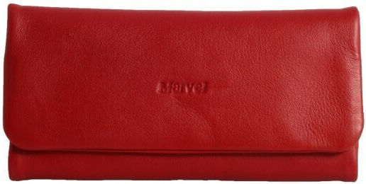 Marvel Leather Tobacco Pouch With Magnetic Clasp Red