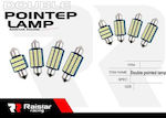 Raistar Lamps Car LED White 12V 2pcs