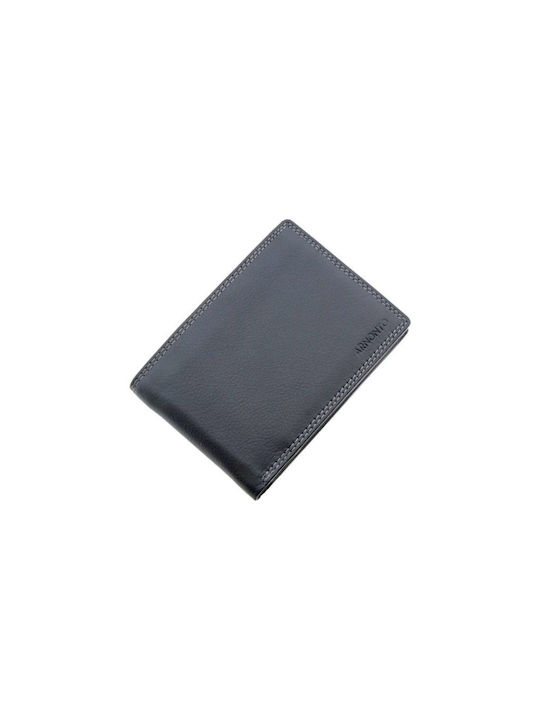 Armonto Δερμάτινο Ανδρικό Πορτοφόλι Καρτών με RFID Μπλε -ΜΠ