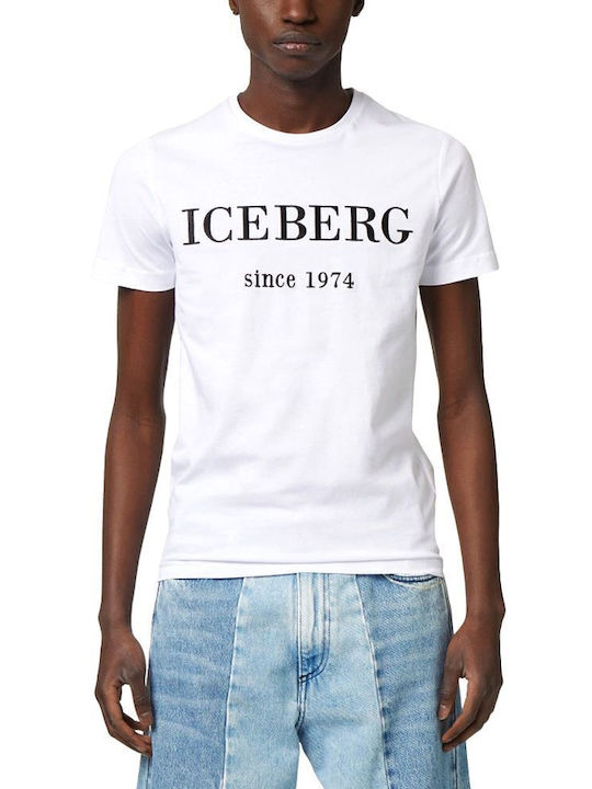 Iceberg Ανδρικό T-shirt Κοντομάνικο Λευκό