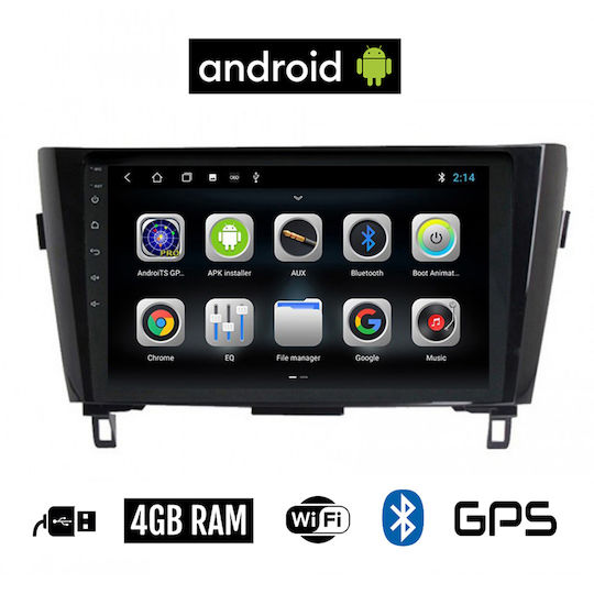 Booma Ηχοσύστημα Αυτοκινήτου για Nissan X-Trail 2014+ (Bluetooth/USB/AUX/WiFi/GPS/Apple-Carplay/Android-Auto) με Οθόνη Αφής 10"