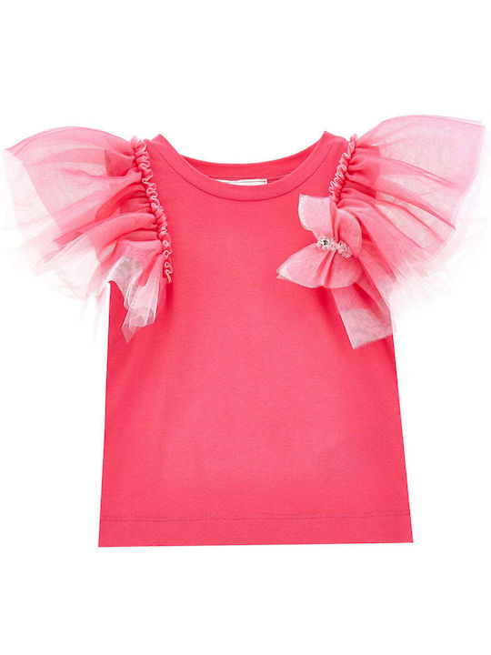 Monnalisa Kids Blouse Sleeveless Fuchsia