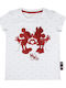Bluza Pentru Copii Cu Mâneci Scurte Albă Minnie Mouse