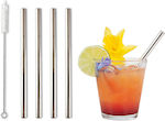 Contento Metallic Drinking Straws Multicolour 4pcs