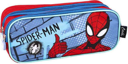 Cerda Spiderman Κασετίνα Βαρελάκι Γαλάζια