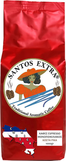 Santos Extra Espresso Kaffee Single Origin Arabica Costa Rica Bohnen 1kg